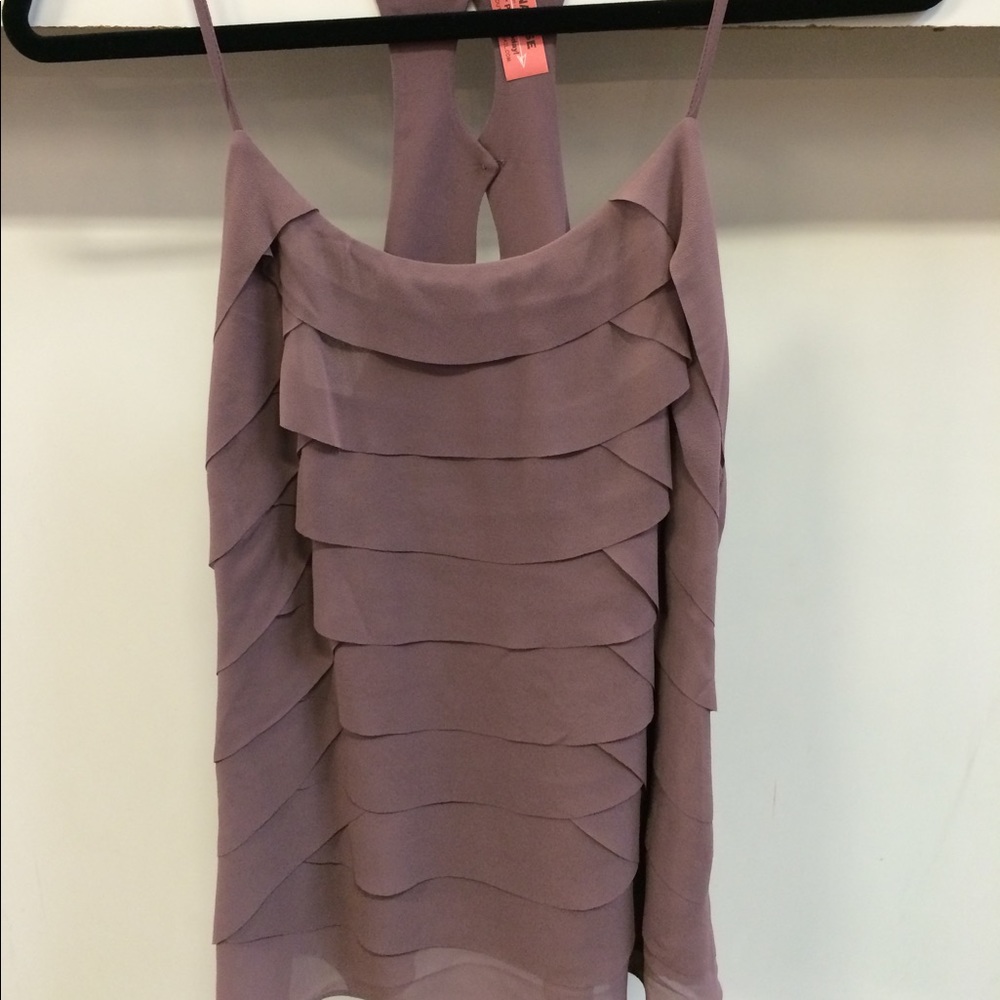 Naked Zebra Chiffon Scalloped Cami